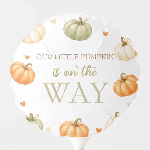 Pastel Pumpkin Baby Shower Party Balloon