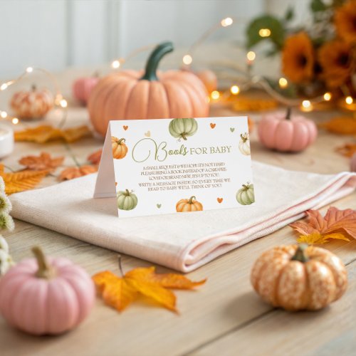 Pastel Pumpkin Books for Baby Enclosure Card