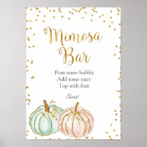 Pastel Pumpkin Mimosa Bar Sign