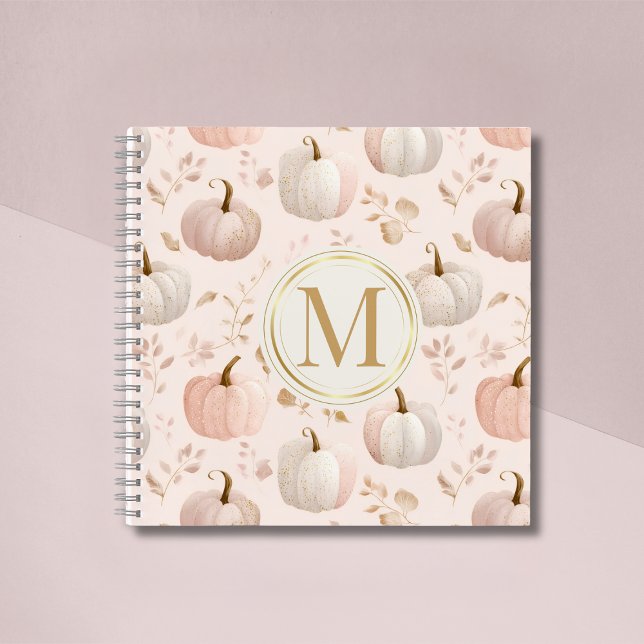 Pastel Pumpkin Monogram – Personalized Initial Not Notebook (Creator Uploaded)