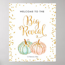 Pastel Pumpkin Welcome to Big Reveal Poster