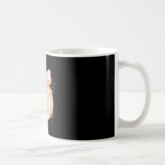 Pastel pumpkin with bow fall halloween cute coffee mug (Right)