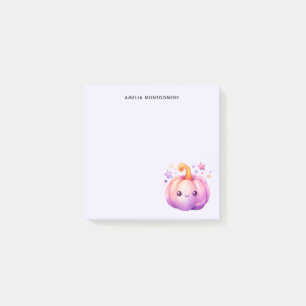 Pastel Pumpkin with Stars Cute Dreamy Vibe Post-it Notes