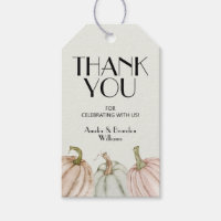 Pastel Pumpkins Gender Neutral Baby Shower Favor Gift Tags