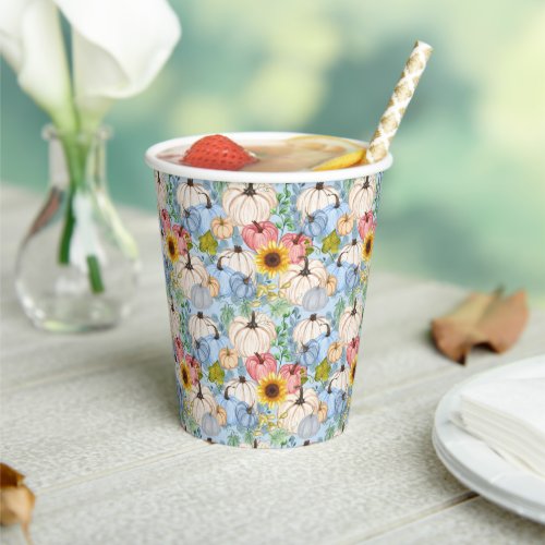 Pastel Pumpkins  Paper Cups