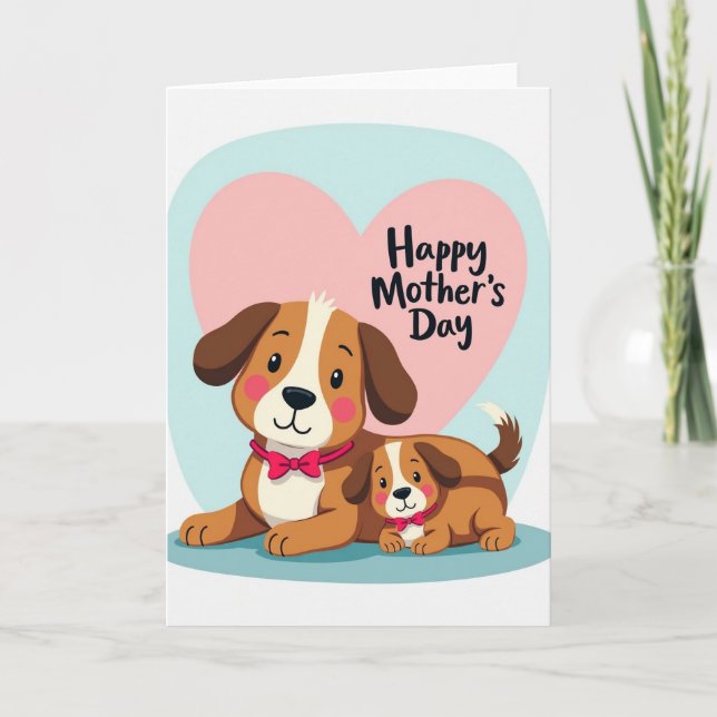Pastel Puppy Love Card (Front)