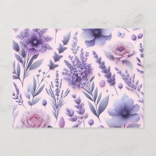 Pastel Purple Aesthetic Lavender Flower Postcard