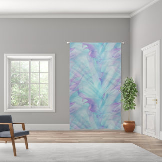 Pastel Purple and Blue Abstract Blackout Curtain