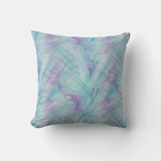 Pastel Purple and Blue Abstract Throw Pillow