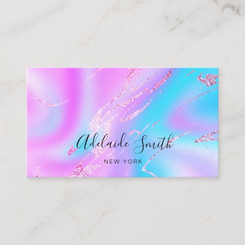 pastel purple and blue business card