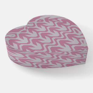 Pastel Purple and Blue Double Wave Pattern Paperweight