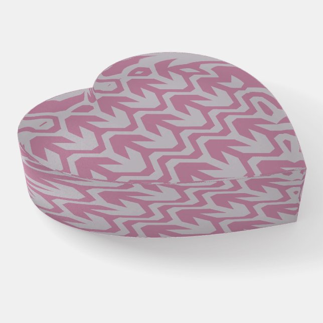 Pastel Purple and Blue Double Wave Pattern Paperweight (Angled)