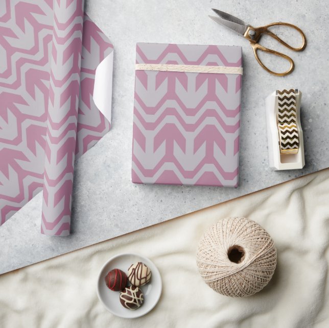Pastel Purple and Blue Double Wave Pattern Wrapping Paper (Crafts)
