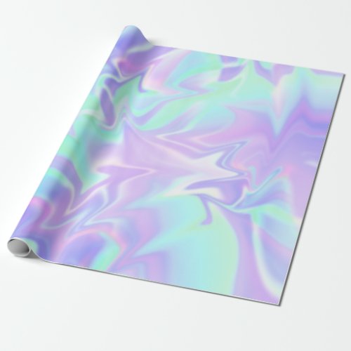 Pastel Purple And Mint Abstract Wrapping Paper