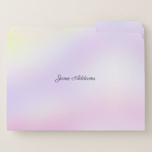 Pastel Purple and Pink File Folder