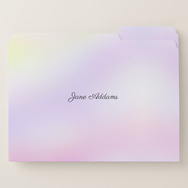 Pastel Purple and Pink File Folder (Front Right)