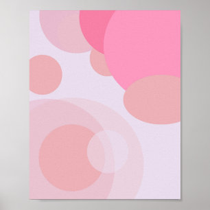 Pastel Purple And Pink Mid Century Abstract Poster