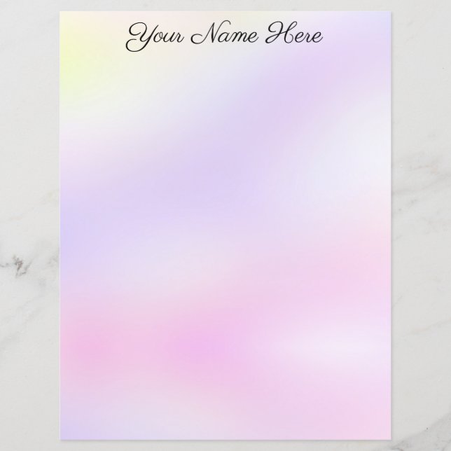 Pastel Purple and Pink Stationery (Front)