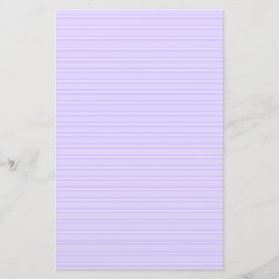Pastel Purple and White Striped Stationery Paper