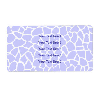 Pastel Purple Animal Print Giraffe Pattern Label