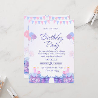 Pastel Purple balloons Birthday Party