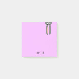 Pastel Purple Bunny Personalized Post-it Notes