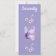 Pastel Purple Butterfly Bookmark