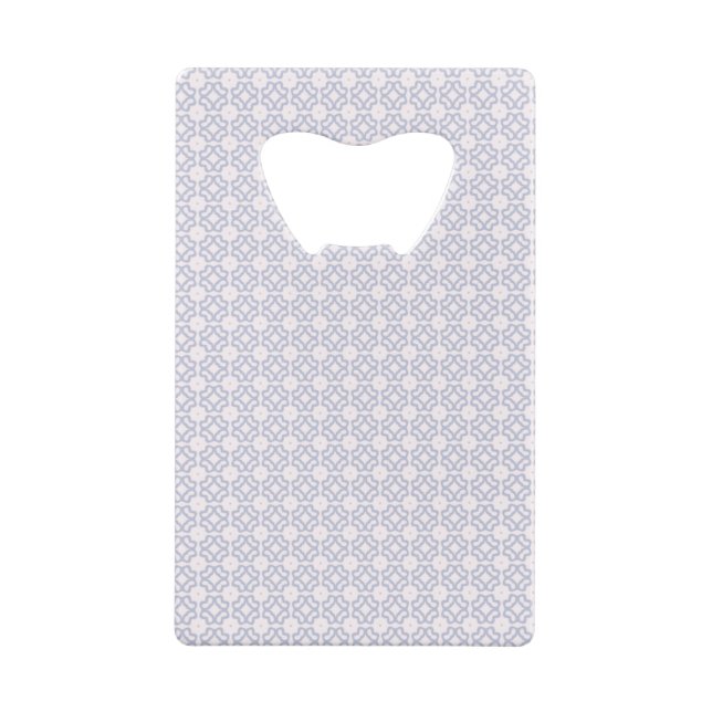 Pastel Purple Circle Pattern Credit Card Bottle Opener (Back)