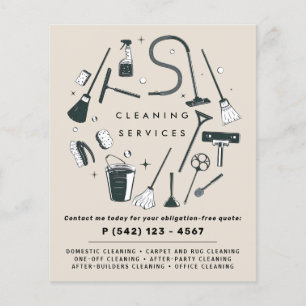 Pastel Purple Cleaning Services  Flyer