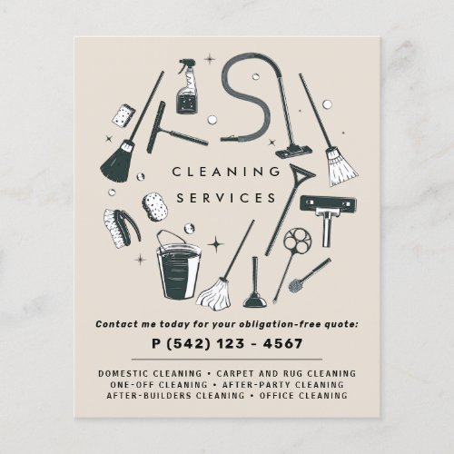 Pastel Purple Cleaning Services  Flyer