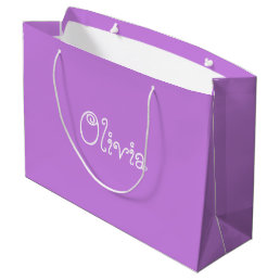 Pastel Purple Color Baby Shower Gift Bag