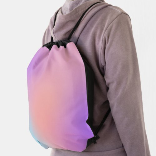 Pastel Purple Colors Abstract Blur Gradient Ombre Drawstring Bag