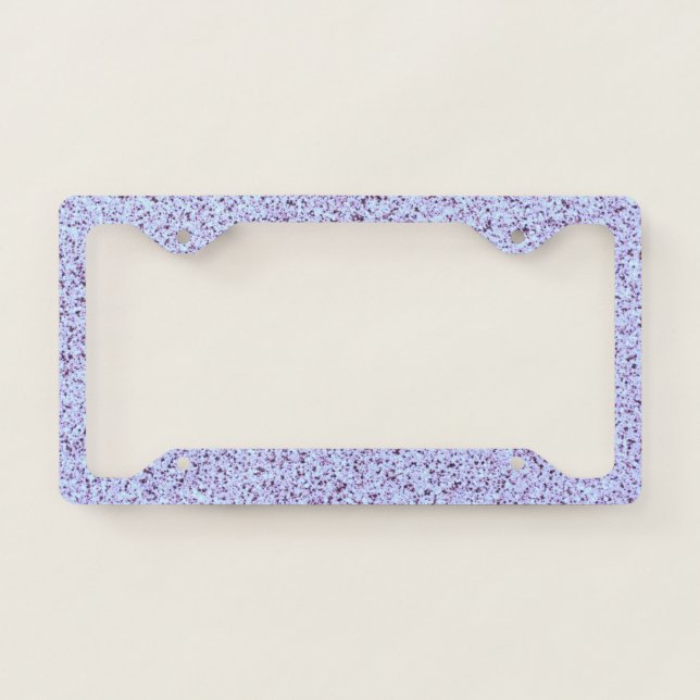 Pastel Purple Concrete Texture License Plate Frame (Front)