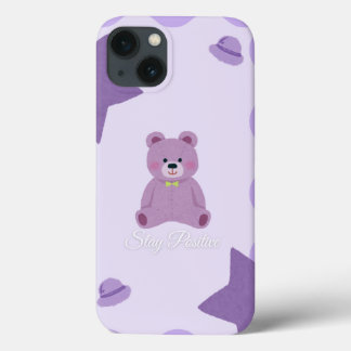 Pastel Purple Cosmic Teddy Bear iPhone 13 Case