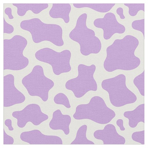 pastel purple cow print kawaii fabric