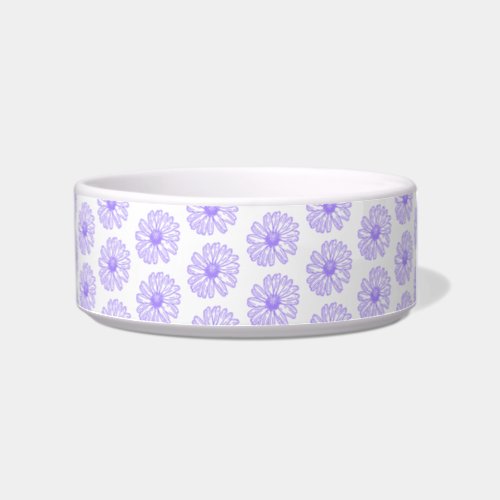 Pastel Purple Daisy Flower Print Hippie Floral Bowl