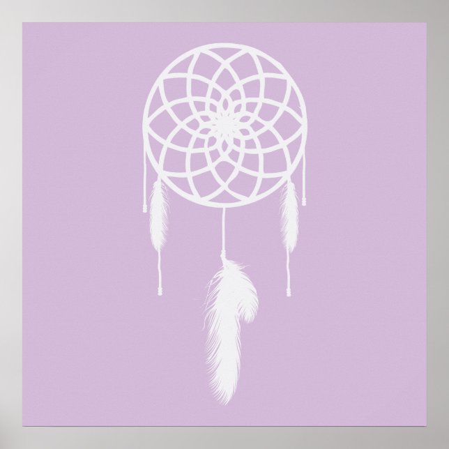 Pastel Purple Dream Catcher Poster (Front)