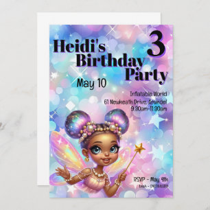 Pastel Purple Fairy Magical Birthday  Invitation