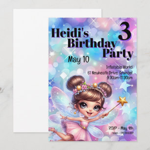 Pastel Purple Fairy Magical Birthday  Invitation