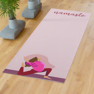 Pastel Purple Feminine Girly Poses Yogi Namaste Yoga Mat