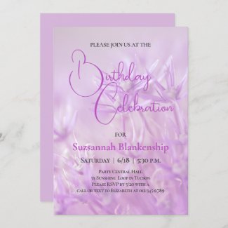 Pastel Purple Floral Background Birthday Party