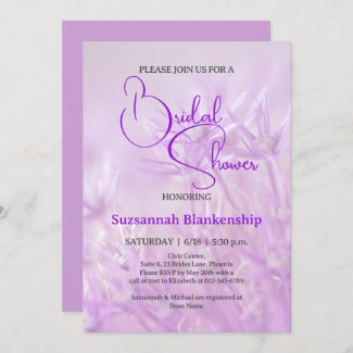 Pastel Purple Floral Background Bridal Shower 