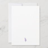 Pastel Purple Floral Bridal Shower Invitation (Back)