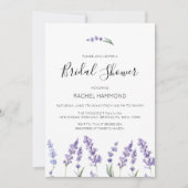 Pastel Purple Floral Bridal Shower Invitation (Front)