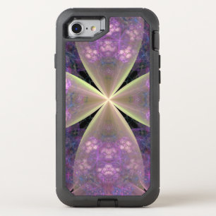 Pastel Purple Floral Cross of Christ OtterBox Defender iPhone SE/8/7 Case