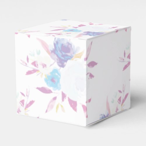 Pastel Purple Floral Watercolor Gift Box