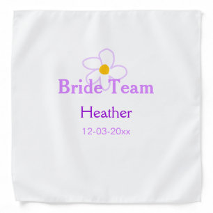 Pastel purple flower bridesmaid bride team boho mo bandana
