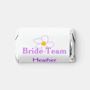 Pastel purple flower bridesmaid bride team boho mo hershey's miniatures