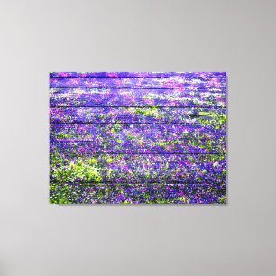 Pastel Purple Flower on Wood Canvas Print