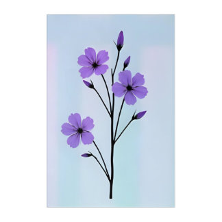 Pastel Purple Flowers Acrylic Print